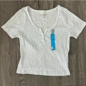 White and blue top #preppy